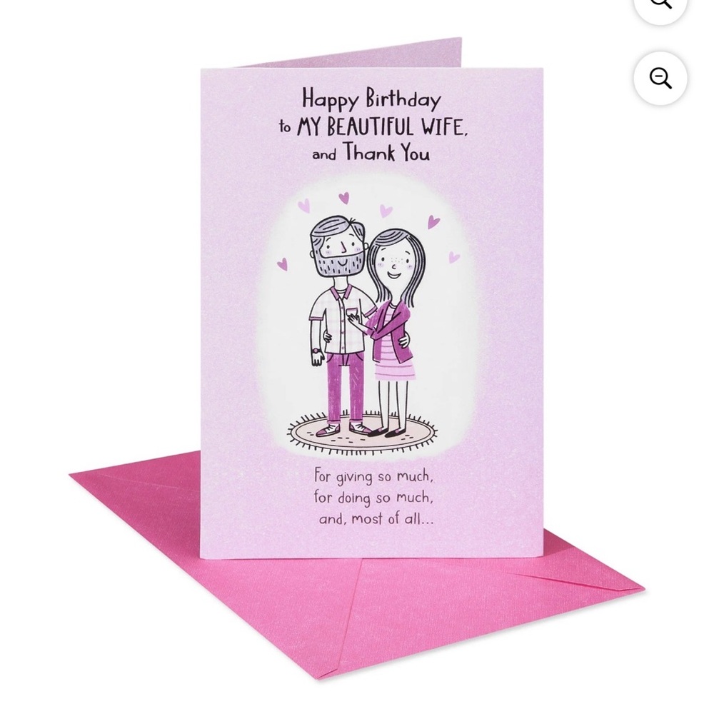 American Greetings birthday card for wife